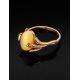 Oval Cut Amber Ring In Gold The Crocus, Ring Size: 8.5 / 18.5, image , picture 2