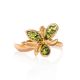 Gold-Plated Ring With Green Amber The Verbena, Ring Size: 9 / 19, image , picture 3
