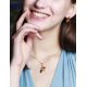 Multicolor Amber Gold Plated Pendant The Verbena, image , picture 2