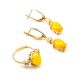 Honey Amber Ring In Gold-Plated Silver With Crystals The Nostalgia, Ring Size: 12 / 21.5, image , picture 5