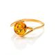 Bright Amber Ring In Gold-Plated Silver The Aldebaran, Ring Size: 12 / 21.5, image , picture 4