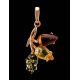 Multicolor Amber Gold Plated Pendant The Verbena, image , picture 4