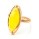 Luminous Amber Ring In Gold-Plated Silver The Ballade, Ring Size: 11 / 20.5, image , picture 5