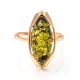 Luminous Amber Ring In Gold-Plated Silver The Ballade, Ring Size: 6 / 16.5, image , picture 4