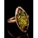 Luminous Amber Ring In Gold-Plated Silver The Ballade, Ring Size: 8 / 18, image , picture 3