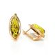 Amber Earrings In Gold-Plated Silver The Ballade, image , picture 3