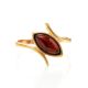 Exquisite Amber ring In Gold-Plated Silver The Adagio, Ring Size: 5.5 / 16, image , picture 5