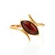 Exquisite Amber ring In Gold-Plated Silver The Adagio, Ring Size: 9.5 / 19.5, image , picture 5