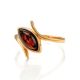 Exquisite Amber ring In Gold-Plated Silver The Adagio, Ring Size: 7 / 17.5, image , picture 6