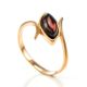 Exquisite Amber ring In Gold-Plated Silver The Adagio, Ring Size: 9 / 19, image , picture 4