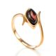 Exquisite Amber ring In Gold-Plated Silver The Adagio, Ring Size: 9.5 / 19.5, image , picture 4