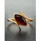 Exquisite Amber ring In Gold-Plated Silver The Adagio, Ring Size: 9.5 / 19.5, image , picture 3