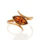 Elegant Amber Ring In Gold-Plated Silver The Adagio, Ring Size: 6.5 / 17, image , picture 5