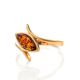 Elegant Amber Ring In Gold-Plated Silver The Adagio, Ring Size: 10 / 20, image , picture 6