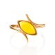 Refined Gold-Plated Ring With Honey Amber The Adagio, Ring Size: 6 / 16.5, image , picture 4