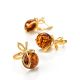 Adorable Gold-Plated Ring With Cognac Amber The Paradise, Ring Size: 12 / 21.5, image , picture 6