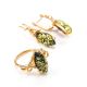 Bold Gold-Plated Ring With Green Amber The Constance, Ring Size: 13 / 22, image , picture 6
