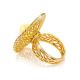 Wonderful Honey Amber Ring In Gold-Plated Silver With Crystals The Venus, Ring Size: 13 / 22, image , picture 5