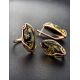 Bold Gold-Plated Ring With Green amber The Rococo, Ring Size: 8 / 18, image , picture 8