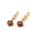 Gold Plated Earrings With Amber And Crystals The Sambia, image , picture 4