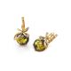 Beautiful Amber Earrings In Gold-Plated Silver The Paradise, image , picture 4