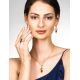 Gold Plated Earrings With Cognac Amber And Champagne Crystals The Raphael, image , picture 2