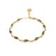 Gold Plated Silver Link Bracelet With Amber The Liana, image 