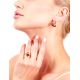 Cognac Amber Earrings In Gold-Plated Silver The Kalina, image , picture 2
