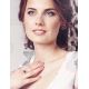 Adorable Floral Ring In Gold-Plated Silver With Green Amber The Daisy, Ring Size: 12 / 21.5, image , picture 4
