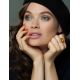 Gold-Plated Ring With Cognac Amber The Flamenco, Ring Size: Adjustable, image , picture 3