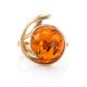 Elegant Amber Ring In Gold-Plated Silver The Phoenix, Ring Size: 4 / 15, image , picture 3