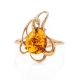 Bright Floral Amber Ring In Gold-Plated Silver The Daisy, Ring Size: 8 / 18, image , picture 2