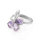 Bright Amethyst Silver Ring The Flora, Ring Size: 11.5 / 21, image , picture 5