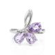 Bright Amethyst Silver Ring The Flora, Ring Size: 11.5 / 21, image , picture 3