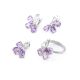 Bright Amethyst Silver Ring The Flora, Ring Size: 11.5 / 21, image , picture 6