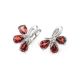 Chic Silver Earrings With Garnet The Flora, image , picture 2