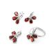 Chic Silver Earrings With Garnet The Flora, image , picture 5