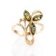 Green Amber Ring In Gold The Verbena, Ring Size: 8 / 18, image , picture 2