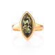 Leaf Cut Amber Ring In Gold The Amaranth, Ring Size: 6.5 / 17, image , picture 2