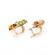 Multicolor Amber Earrings In Gold-Plated Silver The Dandelion, image , picture 4