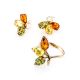 Multicolor Amber Ring In Gold The Dandelion, Ring Size: 9.5 / 19.5, image , picture 3