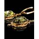 Drop Amber Earrings In Gold-Plated Silver The Carmen, image , picture 2