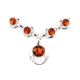 Cognac Amber Necklace In Sterling Silver The Orion, image , picture 2