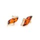 Gold-Plated Amber Earrings The Vesta, image , picture 3