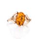 Cognac Amber Ring In Gold The Crocus, Ring Size: 8.5 / 18.5, image , picture 3