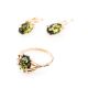 Golden Ring With Green Amber The Crocus, Ring Size: 8.5 / 18.5, image , picture 5