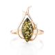 Floral Amber Ring In Gold The Tulip, Ring Size: 8.5 / 18.5, image , picture 2