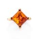 Gold-Plated Ring With Square Amber The Athena, Ring Size: 11.5 / 21, image , picture 3