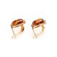 Gold-Plated Earrings With Cognac Amber The Etude, image , picture 3