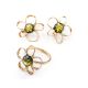 Green Amber Earrings In Gold-Plated Silver The Daisy, image , picture 8